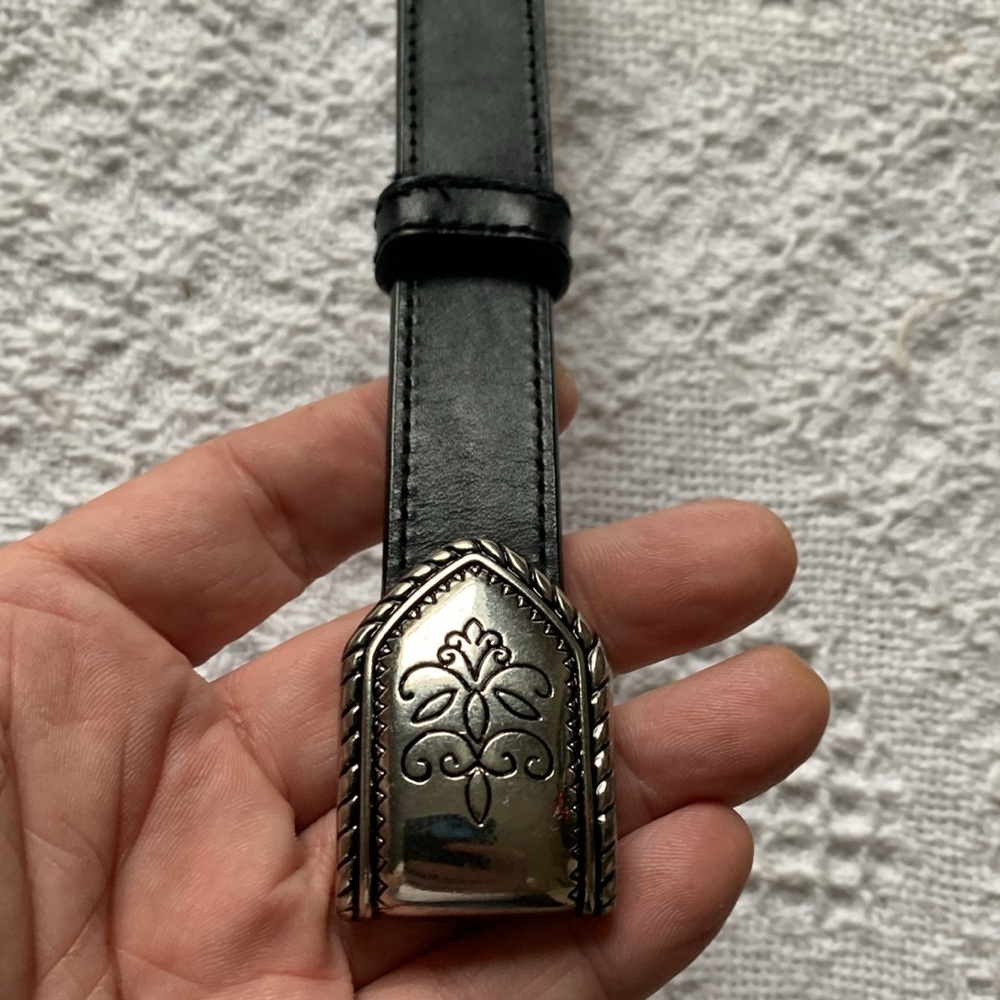 💋🔥Chicos Leather Western Style Cinch Belt EUC - Picture 4 of 14